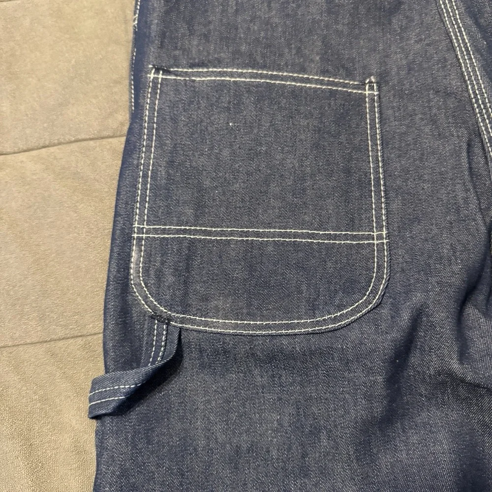 Vintage Key Denim Bib Overalls NWT 34x34 Carpenter‎ Workwear USA Cotton